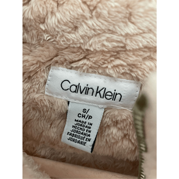 Calvin Klein Women's Suede Plush Blush Pink Vest Soft Girl Slavic Winter Russian - Picture 7 of 7